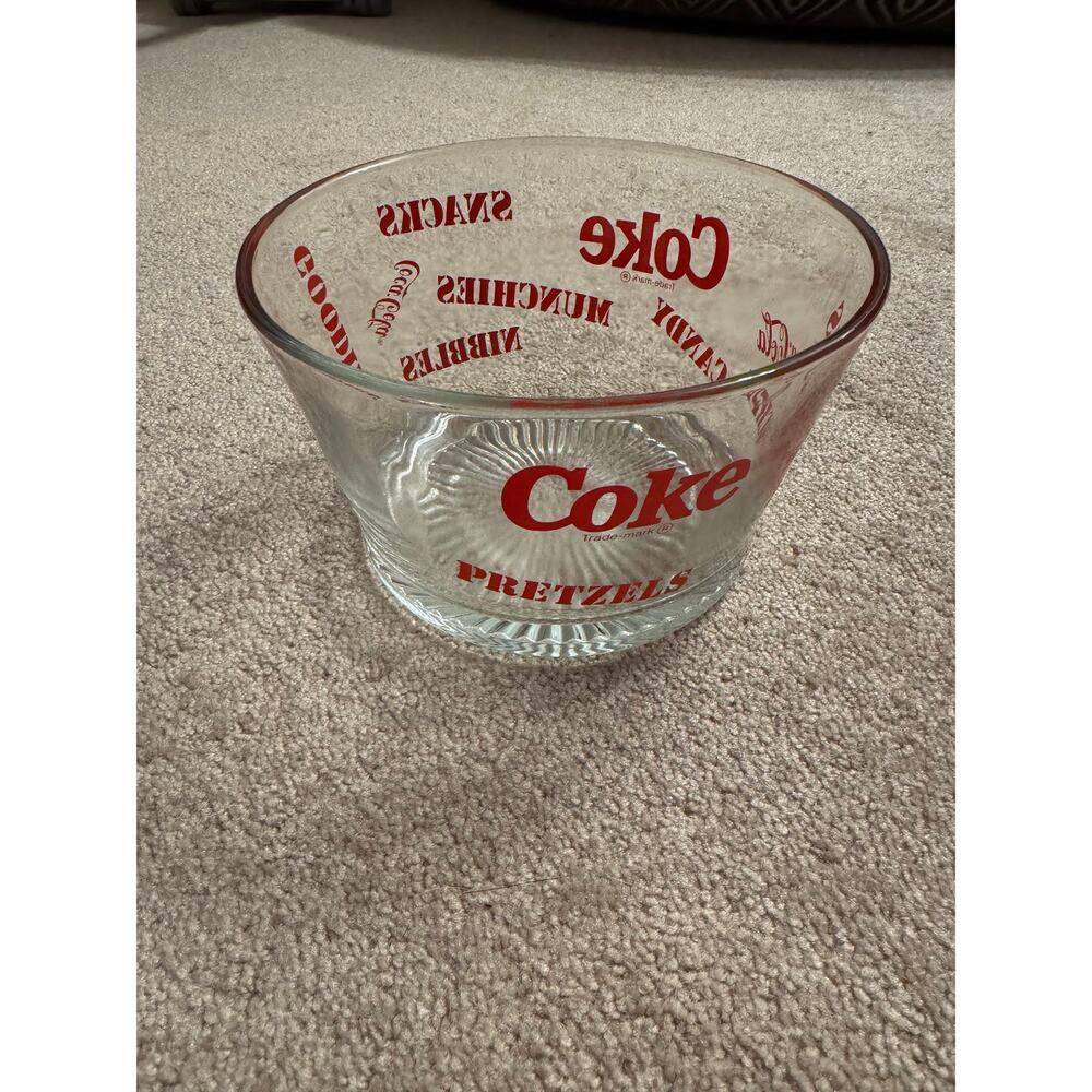 Coca Cola‎ Glass Candy Snack Dish Vintage